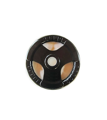 Обрезиненный диск чёрный 25кг со втулкой металлической диаметр  51мм